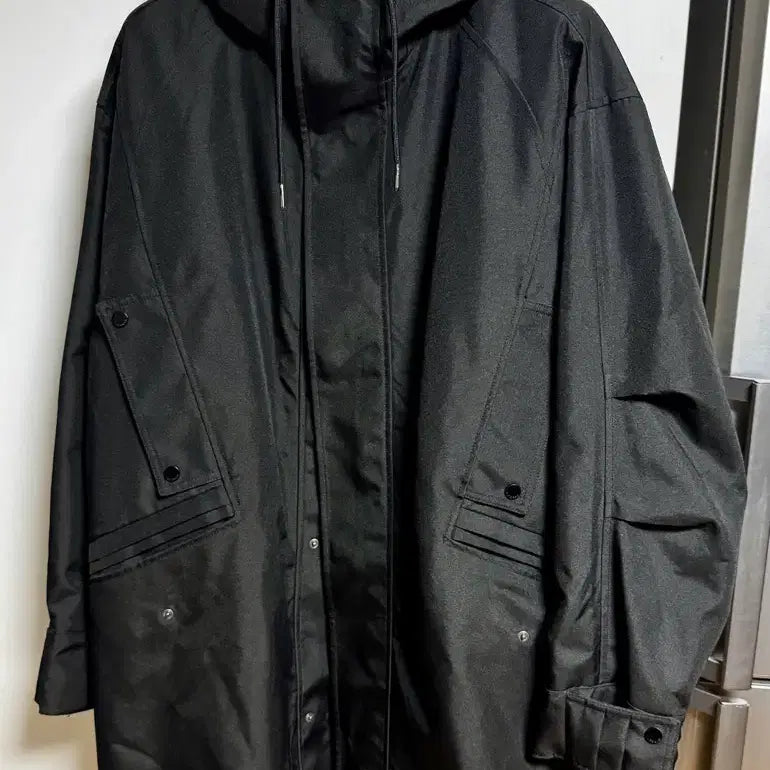 [BUNJANG] IL CORSO Black Oversized Mid Shell Parka Hooded Jumper Size 105 / 일꼬르소 IL CORSO 블랙 오버핏 미들 쉘파카 후드 점퍼 105사이즈