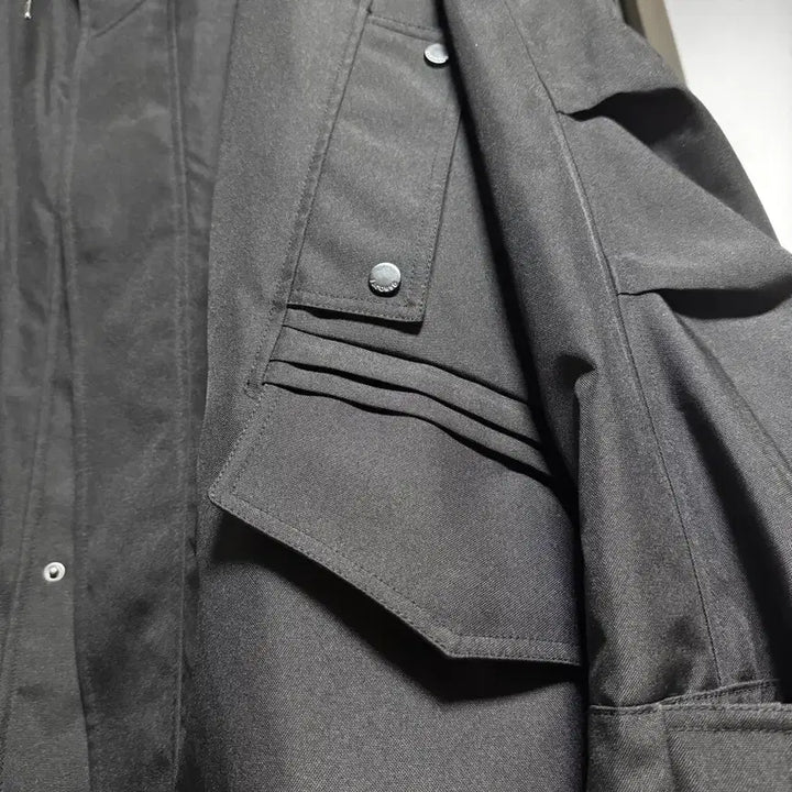 [BUNJANG] IL CORSO Black Oversized Mid Shell Parka Hooded Jumper Size 105 / 일꼬르소 IL CORSO 블랙 오버핏 미들 쉘파카 후드 점퍼 105사이즈