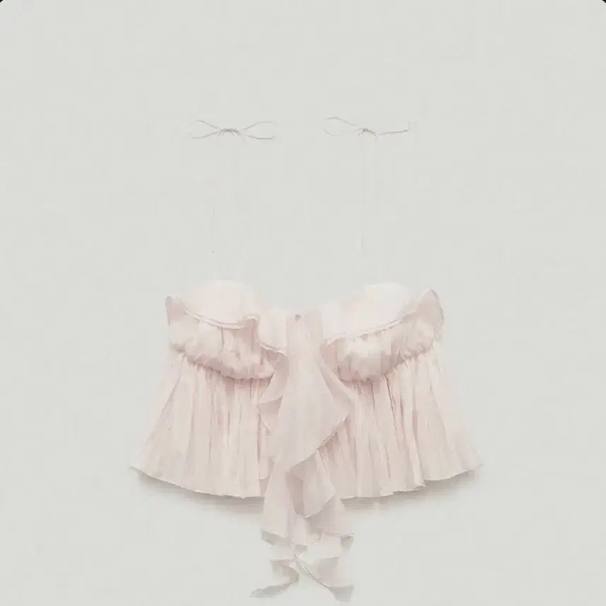 [BUNJANG] Frill Tiered Sleeveless Blouse - Pink / Frill Tiered Sleeveless Blouse_Pink