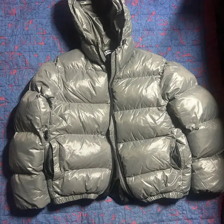[BUNJANG] Interacket Glossy Wellon Hooded Padded Jacket / 인터라켓 글로시 웰론 후드패딩