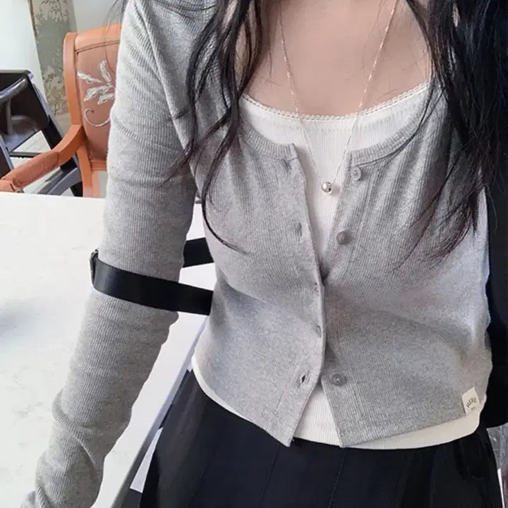 [BUNJANG] Yuri-e Here You Basic Cardigan Gray / [미개봉 새상품]유리에 히얼유 베이직 가디건 그레이