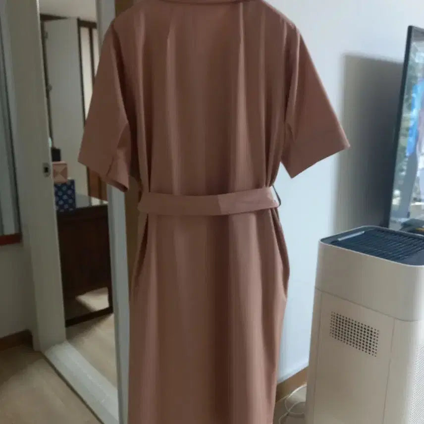 [BUNJANG] YESSE Beige Short-Sleeve Shirtdress / YESSE 베이지 반팔  원피스