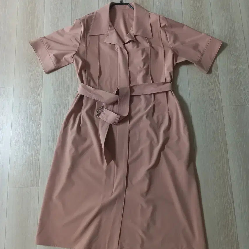 [BUNJANG] YESSE Beige Short-Sleeve Shirtdress / YESSE 베이지 반팔  원피스