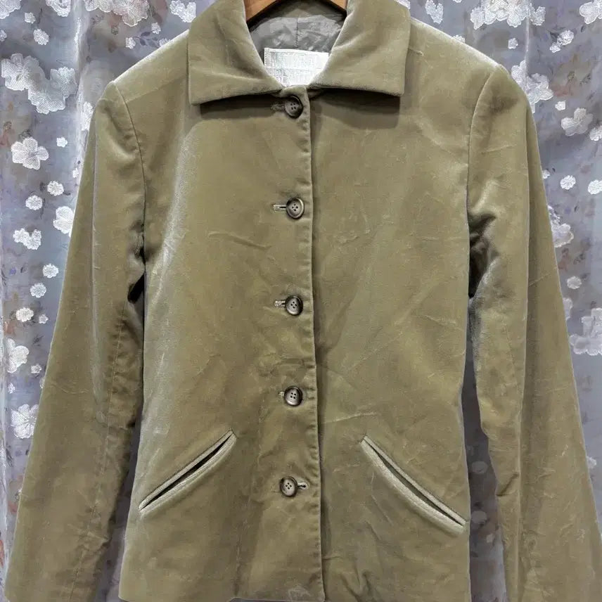 [BUNJANG] Natural Beauty Basic Velvet Blazer Jacket / 일본 빈티지 내추럴뷰티베이식 벨벳 블레이저 자켓