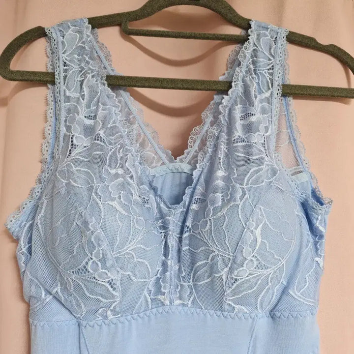 [BUNJANG] Lace Inner Camisole Tank Top - Blue, Size 105 / 레이스 캡내장 런닝.블루105