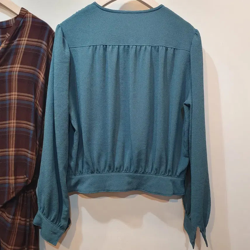 [BUNJANG] Vintage Blue Blouse Made in Japan / 빈티지 블루 블라우스 made in Japan