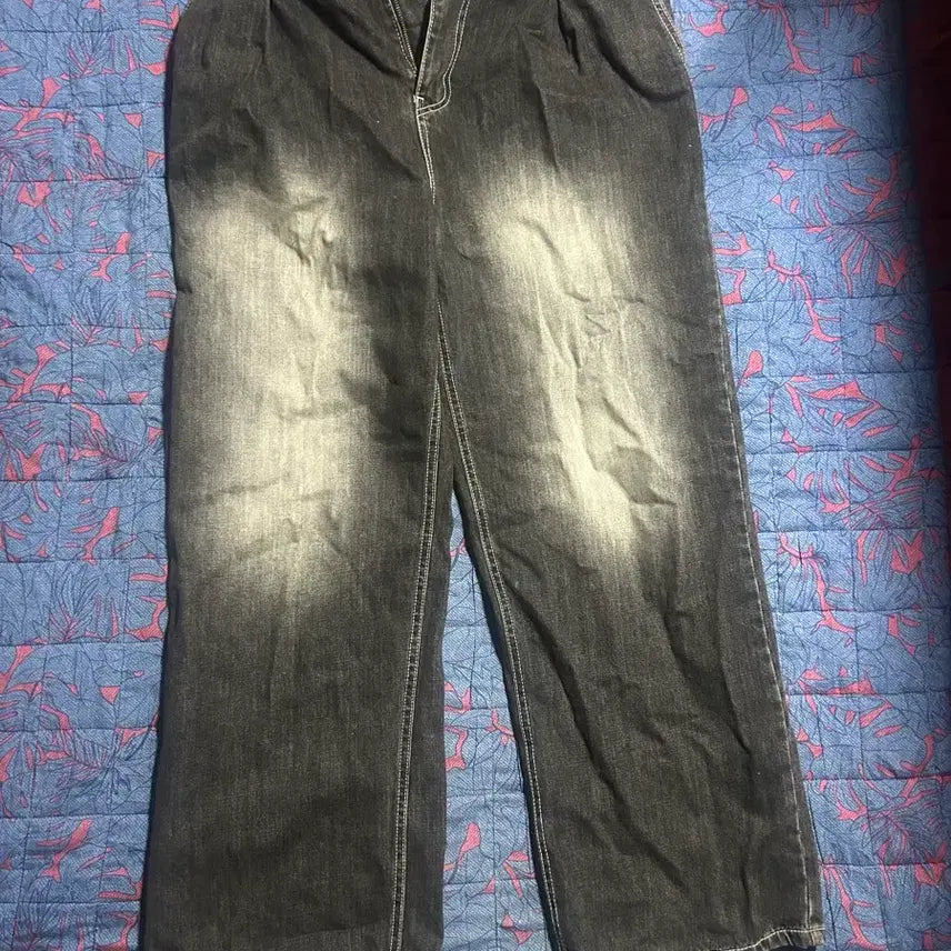 [BUNJANG] ShorDitch Slit Wide Denim Pants / 쇼디치 절개 와이드 데님 팬츠