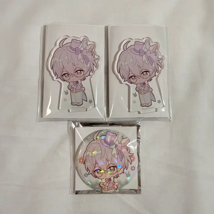 [BUNJANG] Ensemble Stars Animate Easter Acrylic Stand &amp; Can Badge Natsume Sano / 앙스타 애니메이트 이스터 콜라보 카페 토끼 아크릴스탠드 캔뱃지 나츠 칸나