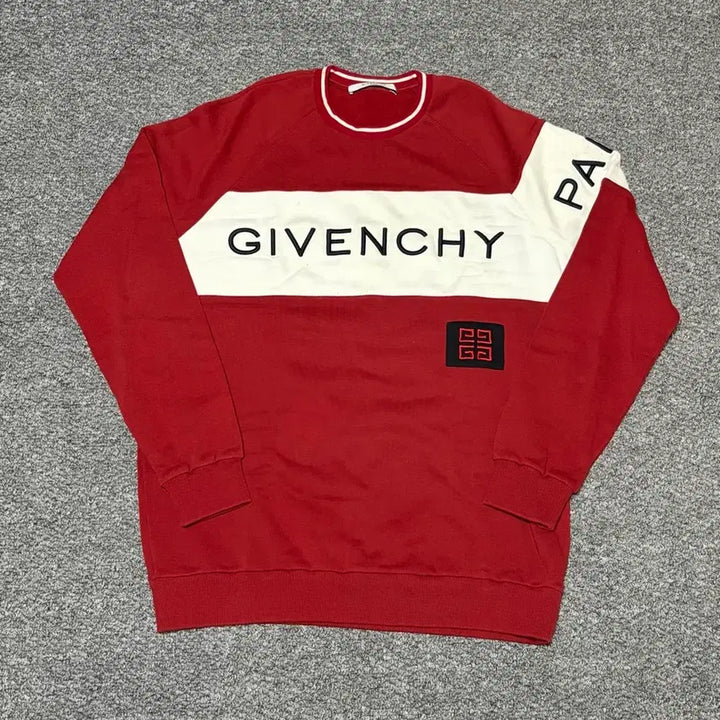 [BUNJANG] Givenchy Red Panel Logo Sweatshirt L / 지방시 레드패널 로고 맨투맨