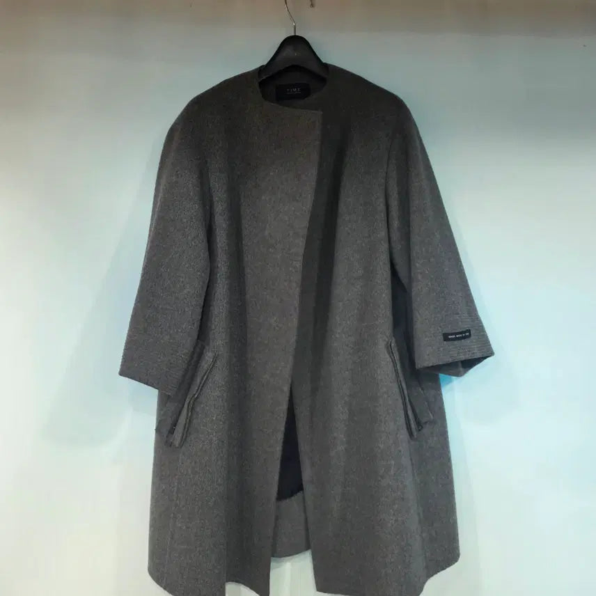 [BUNJANG] Time Cashmere Blend Open-Front Coat / 타임 캐시미어 혼방 오픈형 코트