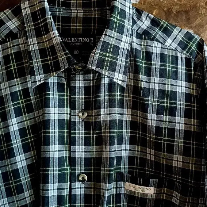 [BUNJANG] Valentino Checkered Shirt Size 100 / VALENTINO 체크 셔츠 100 사이즈