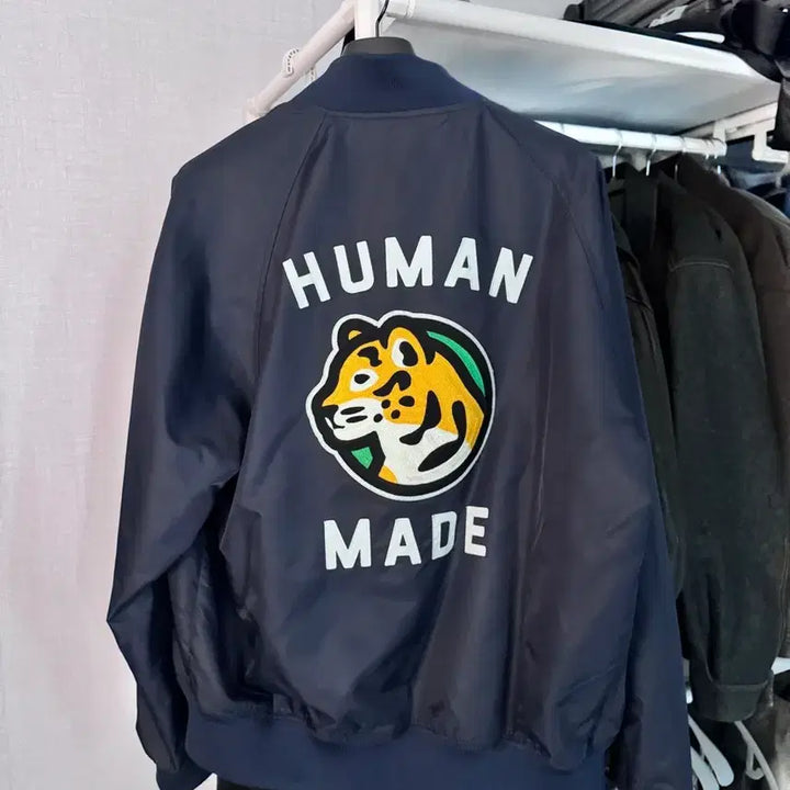 [BUNJANG] Human Made Nylon Stadium Jacket Navy / 휴먼메이드 나일론 스타디움 자켓 네이비
