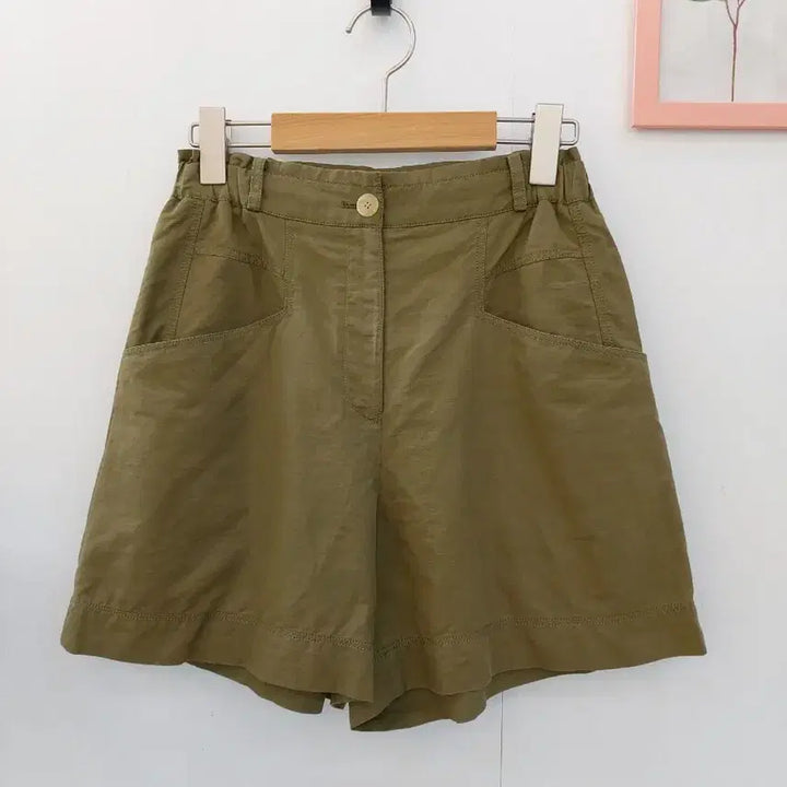 [BUNJANG] Atelier Vanessa Bruno Linen Shorts Khaki Size 55 / 아떼바네사브루노 카키색 린넨 반바지 55