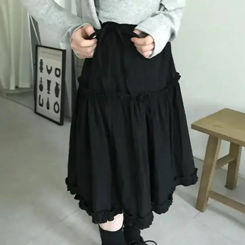 [BUNJANG] White Midi Skirt / 화이트 미디스커트