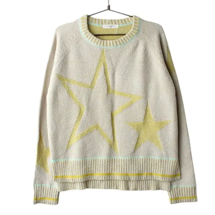 [BUNJANG] Japanese Vintage Boucle Knit Sweater / 일본 빈티지 라임 컬러 부클 니트