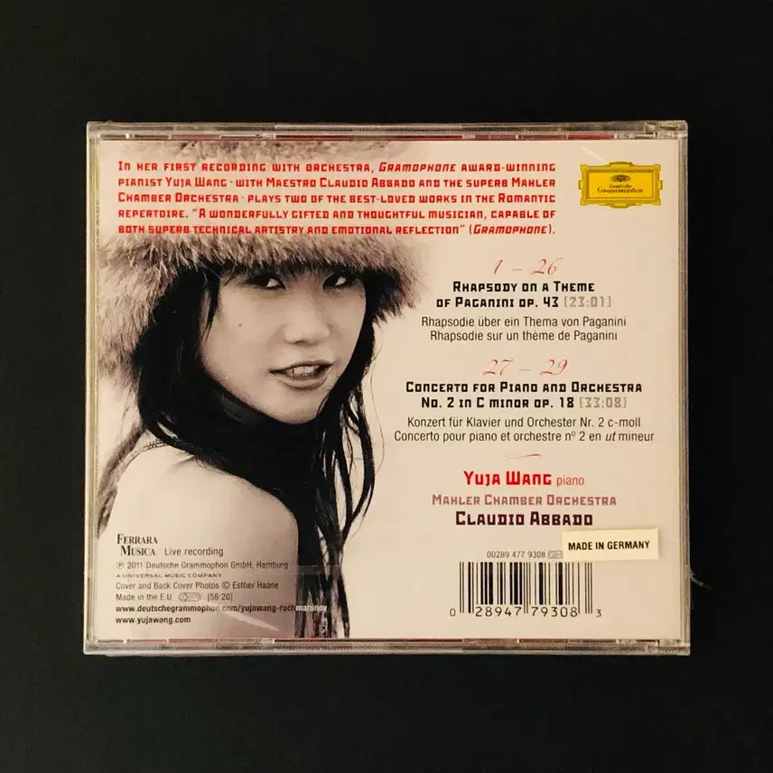 [BUNJANG] Yuja Wang Rachmaninoff: Paganini Rhapsody, Piano Concerto No. 2 CD / [CD미개봉] 유자 왕 (Yuja Wang) / 라흐마니노프