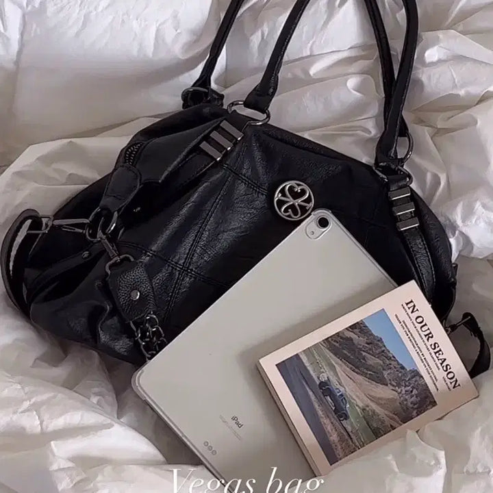 [BUNJANG] Swimcity Black Leather Vegas Bag Shoulder Bag / 스윔시티 블랙 레더 Vegas Bag 숄더백