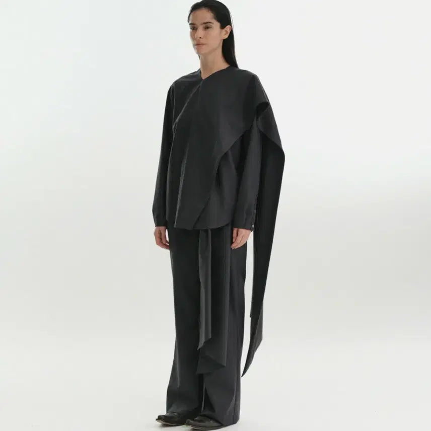 [BUNJANG] Repos Scarf Blouse Pants Set / 리포스 repos 스카프 블라우스 팬츠 세트