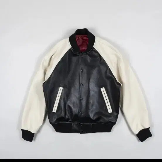 [BUNJANG] TheSuvenirShop Glynn Park All Leather Varsity Jacket / [M] 더수베니어샵 글린파크 올 레더 바시티