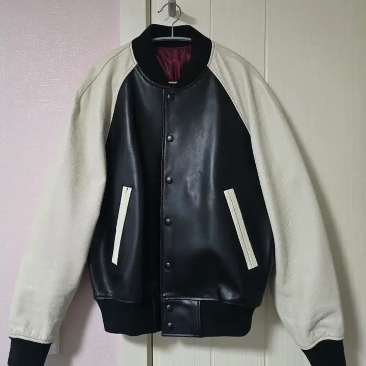 [BUNJANG] TheSuvenirShop Glynn Park All Leather Varsity Jacket / [M] 더수베니어샵 글린파크 올 레더 바시티