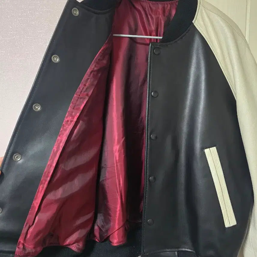 [BUNJANG] TheSuvenirShop Glynn Park All Leather Varsity Jacket / [M] 더수베니어샵 글린파크 올 레더 바시티
