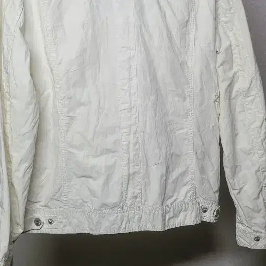 [BUNJANG] White Pocket Zipper Jacket / 화이트 포켓 지퍼 자켓100