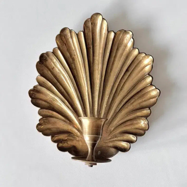 [BUNJANG] Vintage Brass Wall Candle Holder / 빈티지 브라스 쉘 벽촛대
