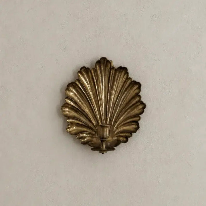 [BUNJANG] Vintage Brass Wall Candle Holder / 빈티지 브라스 쉘 벽촛대
