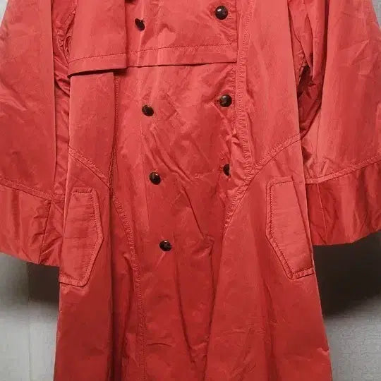 [BUNJANG] Kelly Long Trench Coat Red M / KELLY 롱 트렌치 코트 레드M