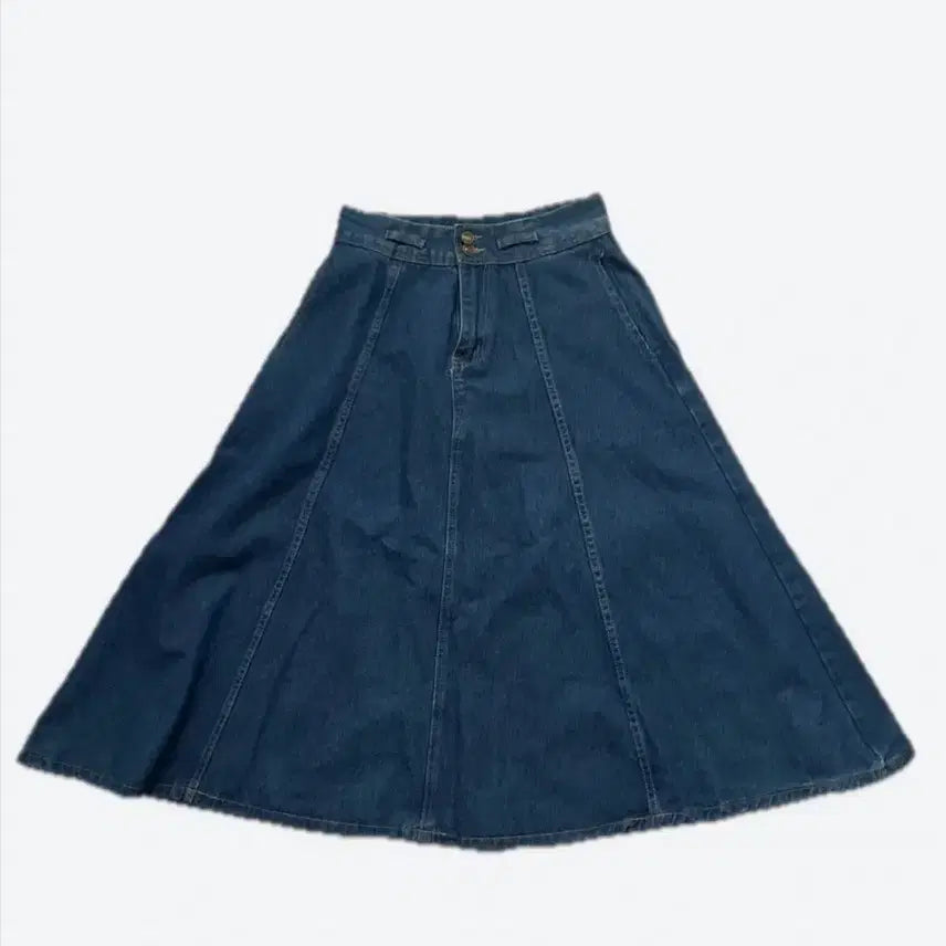 [BUNJANG] Japanese A-Line Denim Long Skirt / 일제) 청 데님 A라인 롱 스커트