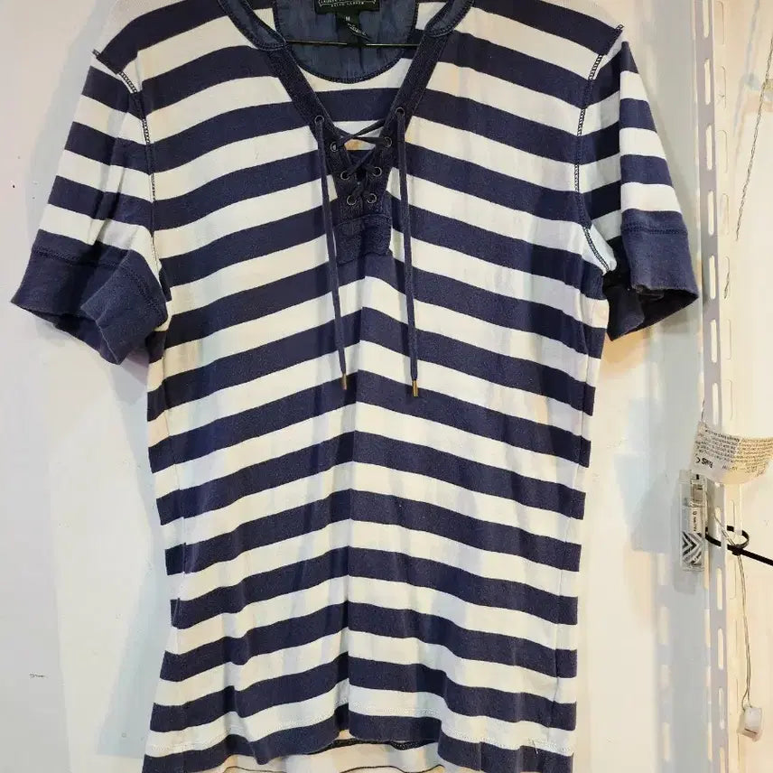 [BUNJANG] Lauren Jeans Striped Short Sleeve T-Shirt / <만원빈티지 >로렌진스 스트라이프 반팔 티셔츠