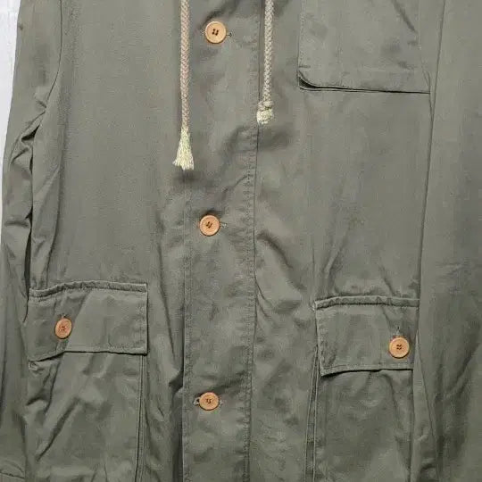 [BUNJANG] Khaki Hooded Field Jacket / 카키색 후드 야상 점퍼100