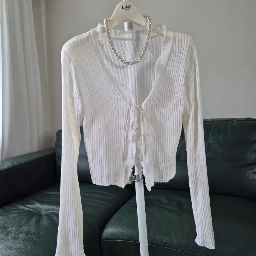 [BUNJANG] Summer Lace Knit Cardigan / 뼈말라 레이스 니트 가디건 미착용