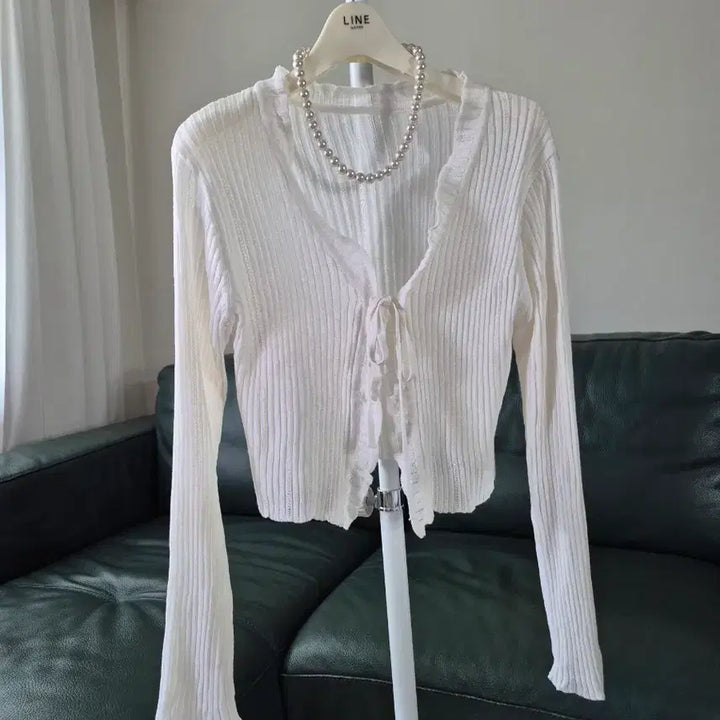[BUNJANG] Summer Lace Knit Cardigan / 뼈말라 레이스 니트 가디건 미착용