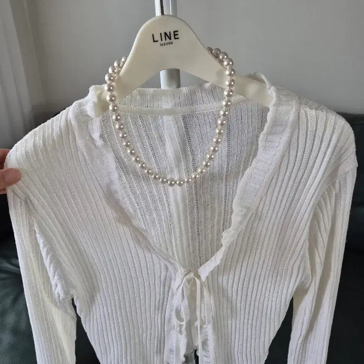 [BUNJANG] Summer Lace Knit Cardigan / 뼈말라 레이스 니트 가디건 미착용