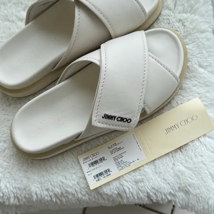[BUNJANG] Jimmy Choo White Strap Slippers (New) / 지미추 슬리퍼 (새상품)