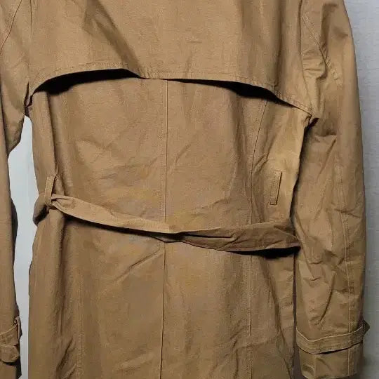 [BUNJANG] Double-Button Belted Trench Coat (Khaki, M) / 카키색 더블 버튼 벨트 트렌치 코트 M