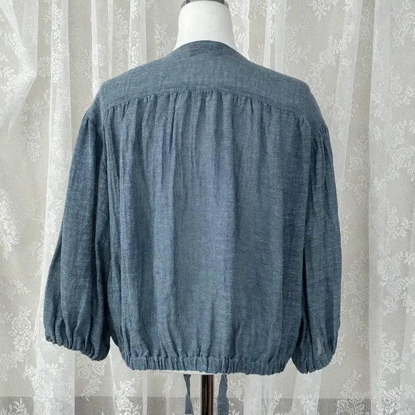 [BUNJANG] Hansum Lanvin Collection Linen Blouse / 83-94-160) 한섬 랑방컬렉션 린넨 블라우스 블루