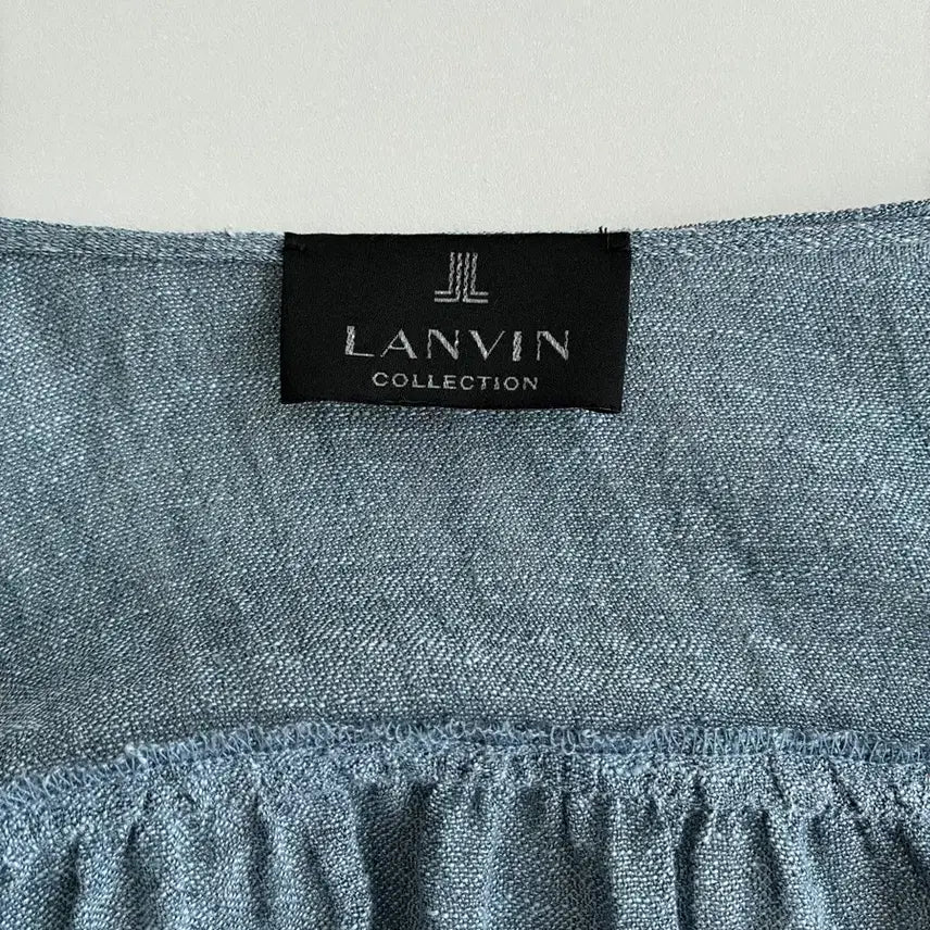 [BUNJANG] Hansum Lanvin Collection Linen Blouse / 83-94-160) 한섬 랑방컬렉션 린넨 블라우스 블루