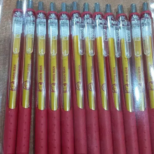 [BUNJANG] Marvel Iron Man Gel Pen / 12자루) 마블 아이언맨 젤펜 검정색