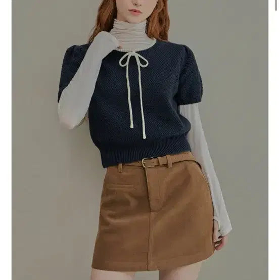 [BUNJANG] Twice Perez Darling Short Sleeve Knit / 트위 페레즈 달링 반팔 니트