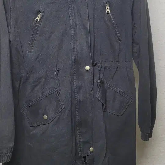[BUNJANG] Black Hooded Field Jacket / 후드 야상 점퍼 블랙100