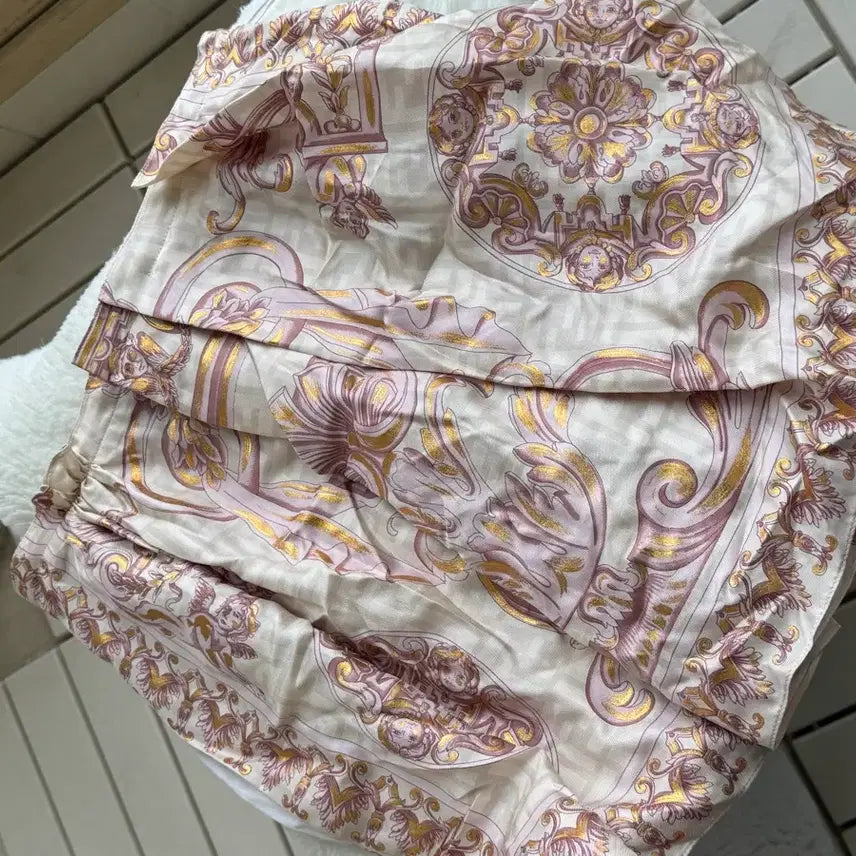 [BUNJANG] Fendi Versace Collaboration Silk Mini Skirt / 펜디 베르사체 스커트