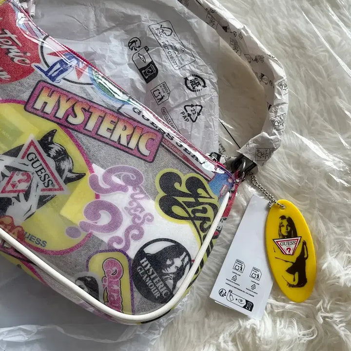 [BUNJANG] Hysteric Glamour X Guess Jeans Printed Baguette Bag Shoulder Bag / (새상품) 히스테릭 글래머 X 게스 진스 프린티드 바게트 백 숄더 백