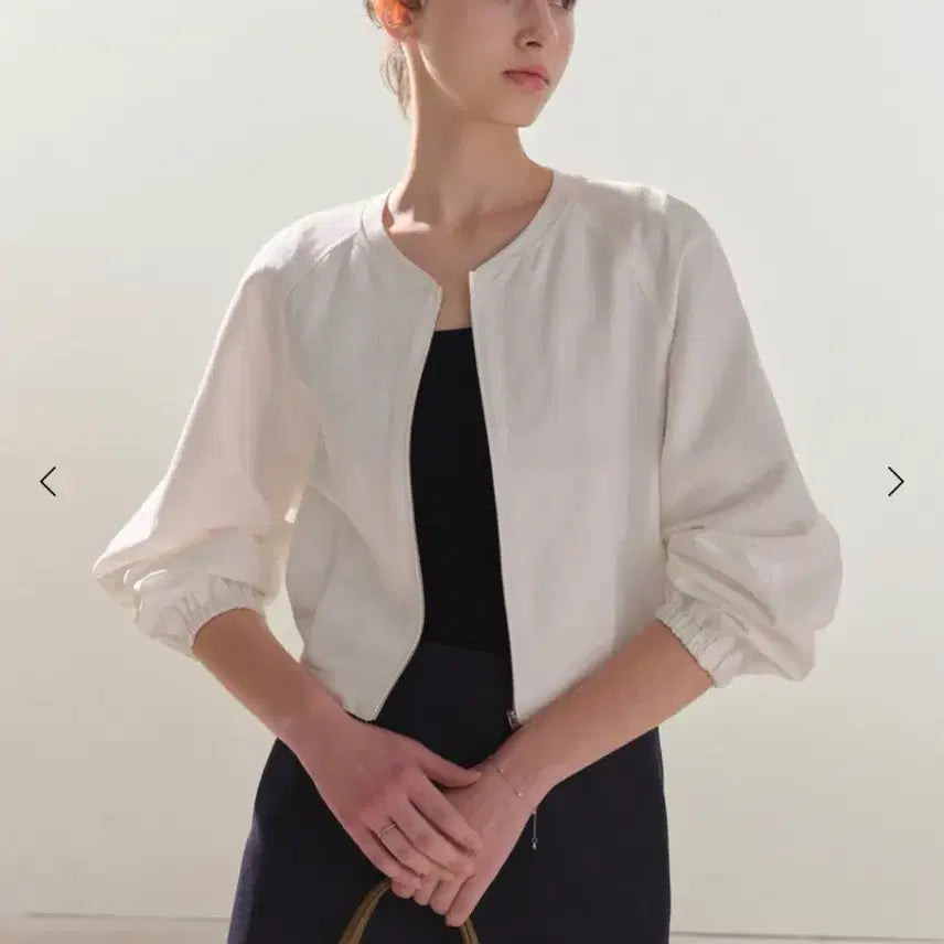 [BUNJANG] Sie (sie) Linen Blouson Jacket Ivory / 시에sie 벨로 린넨 블루종 재킷 아이보리s