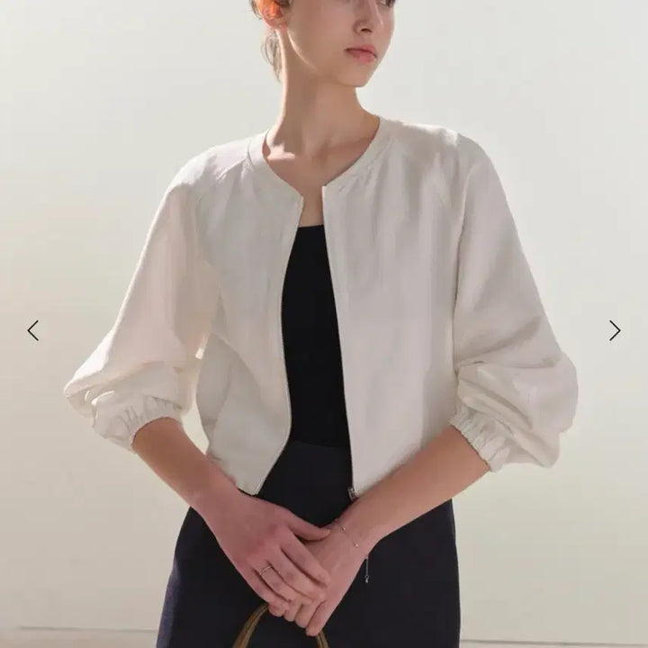 [BUNJANG] Sie (sie) Linen Blouson Jacket Ivory / 시에sie 벨로 린넨 블루종 재킷 아이보리s