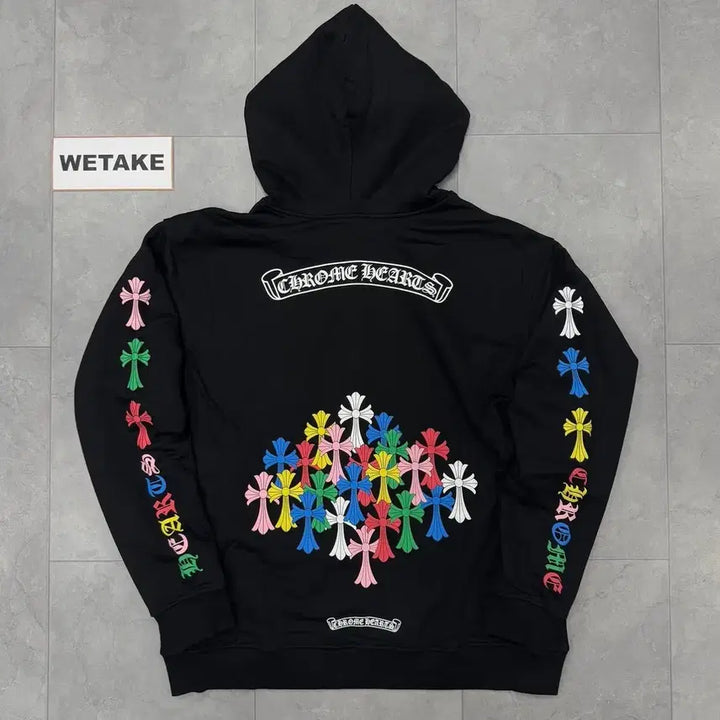[BUNJANG] Chrome Hearts Multicolor Cross Hoodie Zip-Up XL / 크롬하츠 멀티컬러 크로스 후드집업