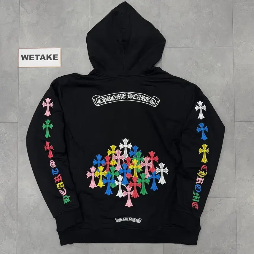 [BUNJANG] Chrome Hearts Multicolor Cross Hoodie Zip-Up XL / 크롬하츠 멀티컬러 크로스 후드집업
