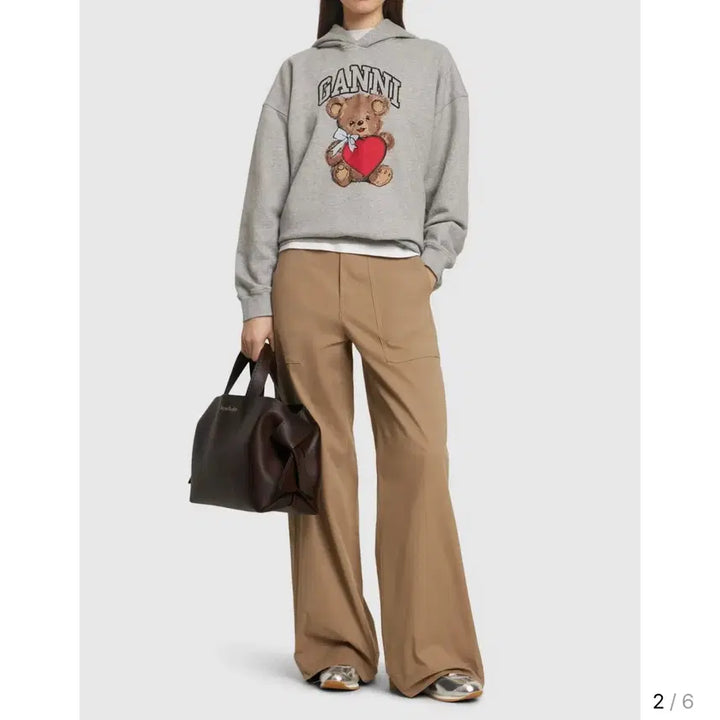 [BUNJANG] GANNI Teddy Bear Oversized Sweat Hoodie T-Shirt Size S / GANNI 가니 테디베어 오버핏 스웻 후드티셔츠 S
