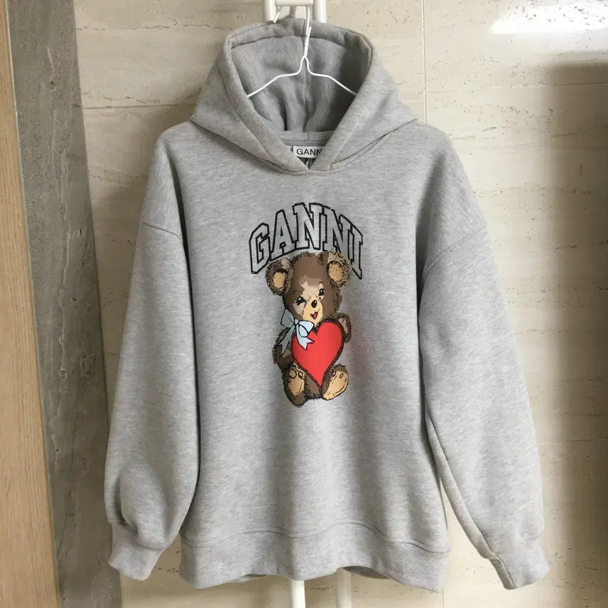 [BUNJANG] GANNI Teddy Bear Oversized Sweat Hoodie T-Shirt Size S / GANNI 가니 테디베어 오버핏 스웻 후드티셔츠 S